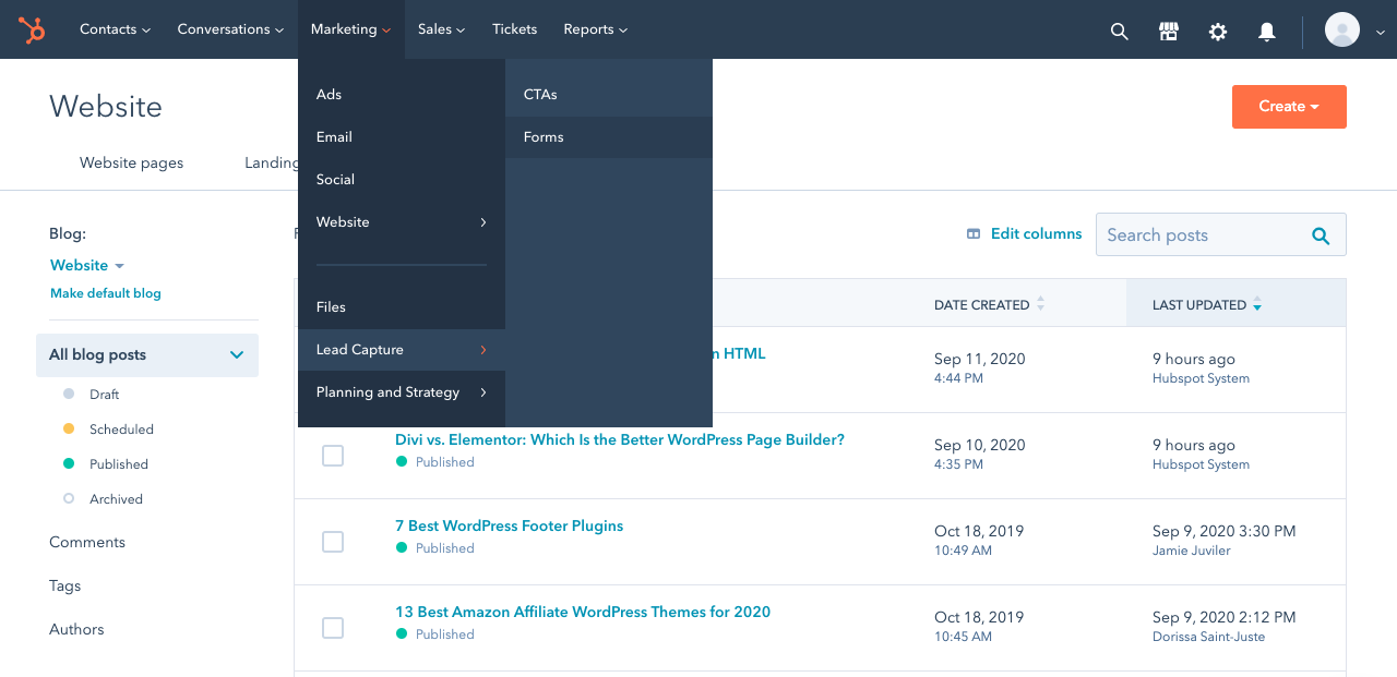 En tu cuenta de HubSpot, haz clic en Marketing> Captura de prospectos> Formularios para crear un nuevo formulario» srcset =»https://blog.hubspot.com/hs-fs/hubfs/Google%20Drive%20Integration/Untitled%20document-3.png?width=750&name=Untitled%20document-3.png 750w, https: //blog.hubspot .com/hs-fs/hubfs/Google% 20Drive% 20Integration/Sin título% 20document-3.png?ancho = 1500 & nombre = Sin título% 20document-3.png 1500w, https://blog.hubspot.com/hs- fs/ hubfs / Google% 20Drive% 20Integración / Sin título% 20document-3.png?ancho = 2250 & nombre = Sin título% 20document-3.png 2250w, https://blog.hubspot.com/hs-fs/hubfs/Google %20Drive%20Integration /Sin título%20document-3.png?width=3000&name=Sin título%20document-3.png 3000w, https://blog.hubspot.com/hs-fs/hubfs/Google%20Drive%20Integration/Sin título% 20document-3.png?ancho = 3750 & nombre = Sin título% 20document-3.png 3750w, https://blog.hubspot.com/hs-fs/hubfs/Google%20Drive%20Integration/Untitled%20document-3.png ?width=4500&name=Sin título % 20document-3.png 4500w» tallas =»(ancho máximo: 1500px) 100vw, 1500px»></p><p><strong>2.</strong> En la esquina superior derecha, haz clic en <em>crear un formulario</em>. Elegir <em>formulario emergente </em>desde el deslizador izquierdo. haga clic aquí <em>próximo</em>.</p><p><strong>3.</strong> Seleccione el tipo de formulario emergente y luego haga clic en <em>próximo</em>.</p><p><strong>4.</strong> Personaliza el texto, el contenido y el botón emergente en <em>Llamar</em> marcadores</p><p><img decoding=