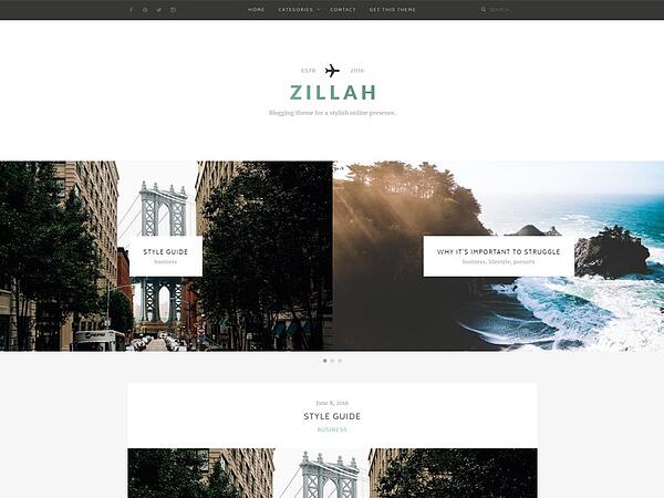 tema de blogs de zillah tema de wordpress