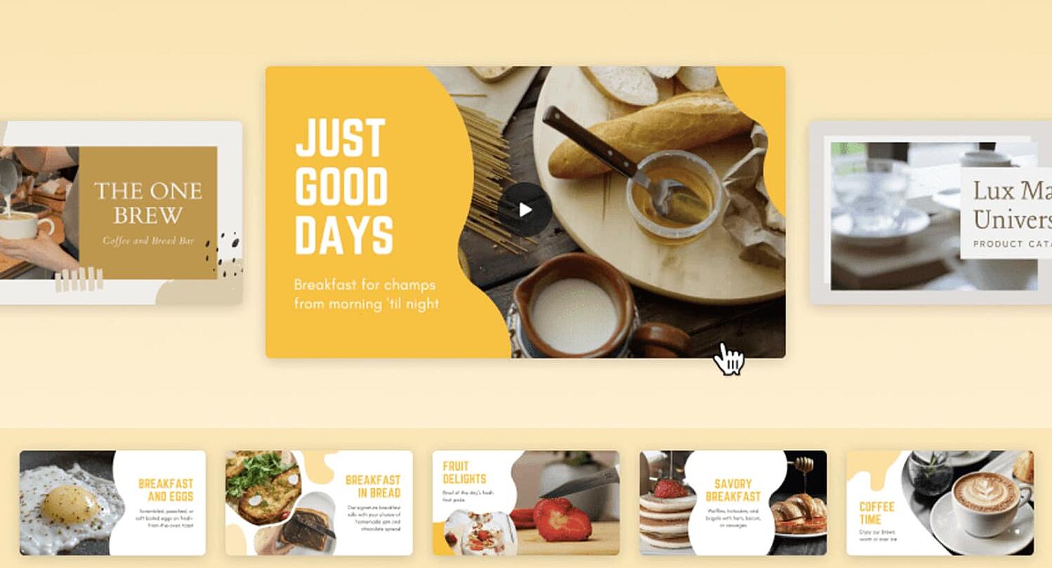 vista previa del creador de presentaciones de diapositivas gratuito de Canva