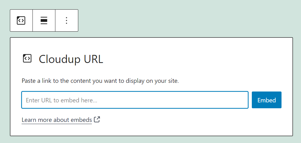 Agregar una URL de Cloudup en WordPress