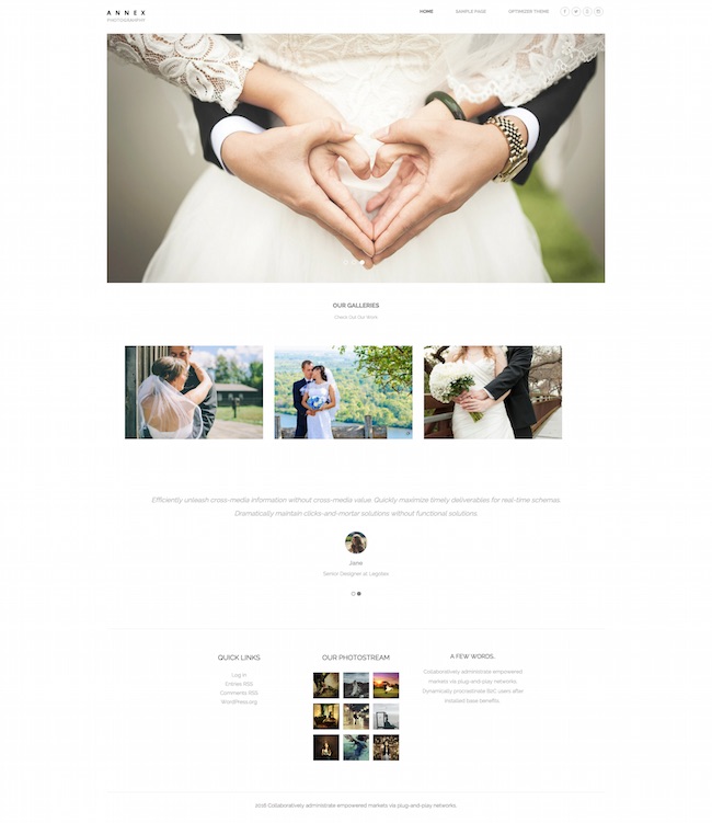 Tema optimizador de WordPress