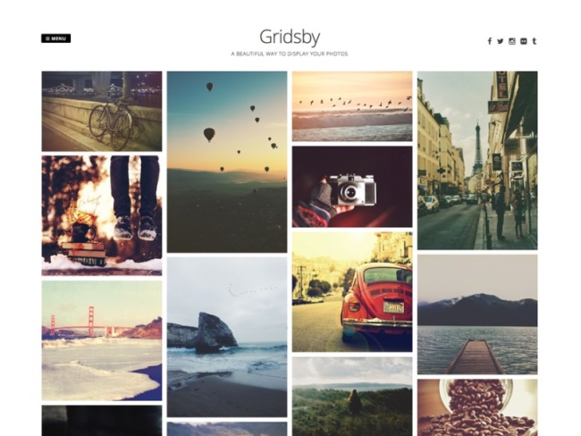 Gridsby Tema de WordPress para fotógrafos