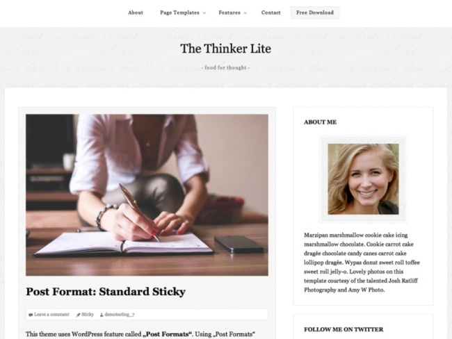 Tema de WordPress Thinker Lite