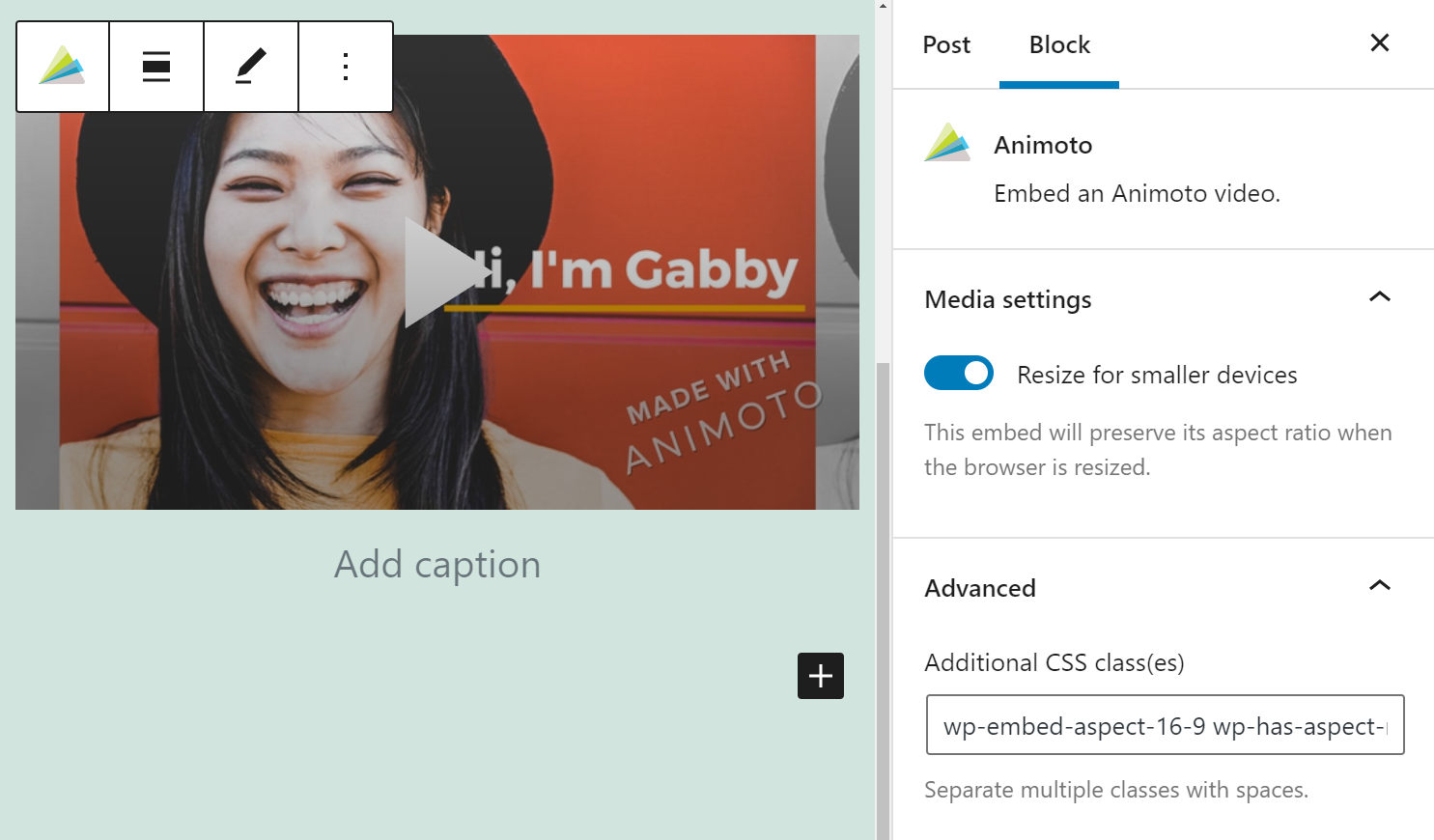 Configuración de bloqueo de Animo