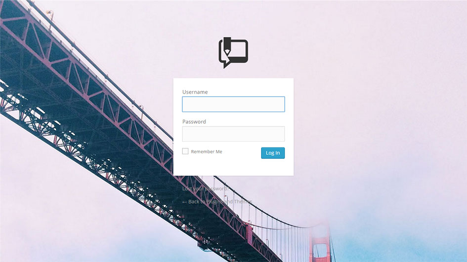 Un ejemplo de una página de inicio de sesión personalizada que utiliza el complemento Personalizador de página de inicio de sesión personalizado de WordPress
