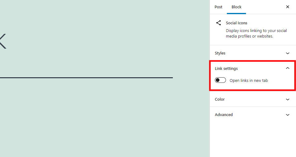 Configuración de enlaces