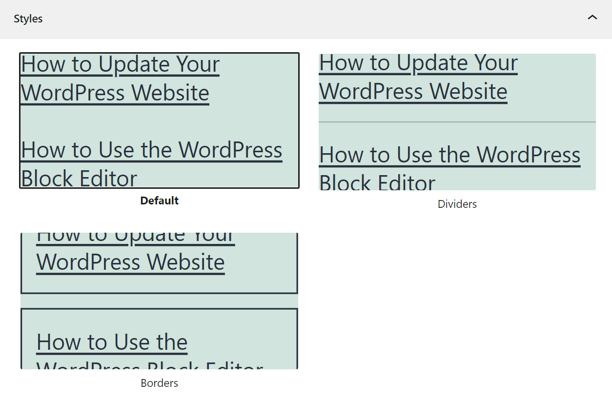 Cambia el estilo de tus listas de publicaciones