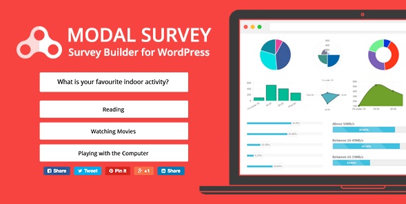 Banner y ejemplo del plugin Modal Survey WordPress
