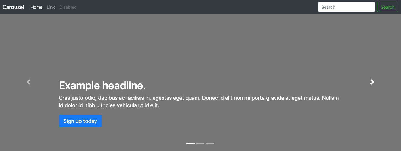Bootstrap permite a los usuarios crear carruseles usando JavaScript