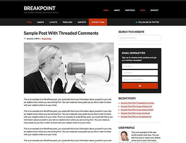 Breakpoint es un tema infantil gratuito de Génesis