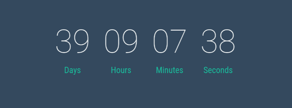 temporizador de cuenta regresiva para un sitio web en construcción