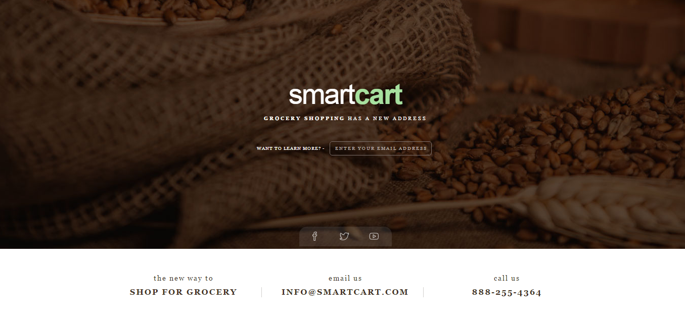 sitio en construcción usando la plantilla Smart Cart