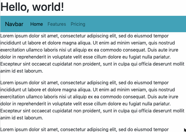 La entrada Sticky CSS no funciona Ejemplo de Bootstrap