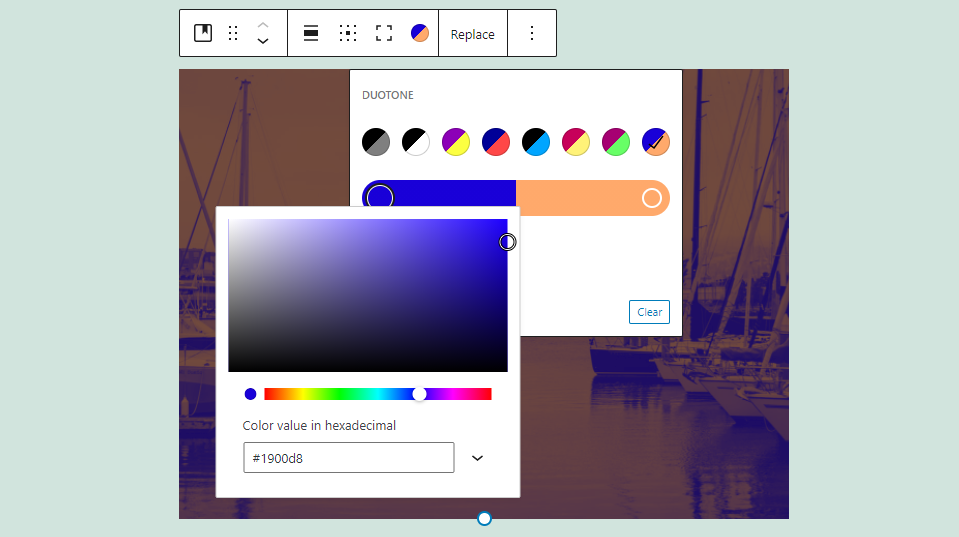 Aplicar filtro de duotono