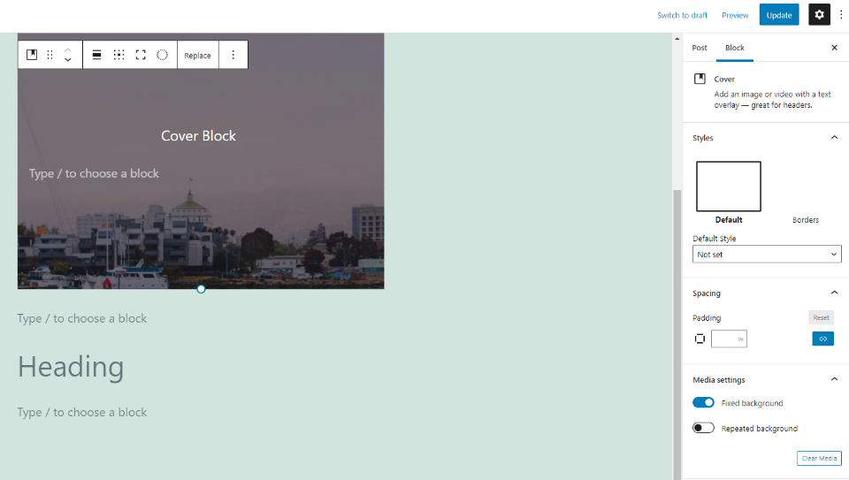 Configuración de medios