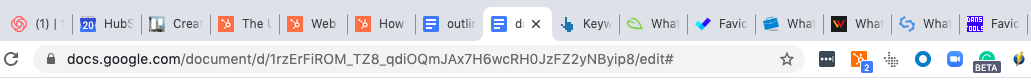 Favicons mostrados en las pestañas del navegador