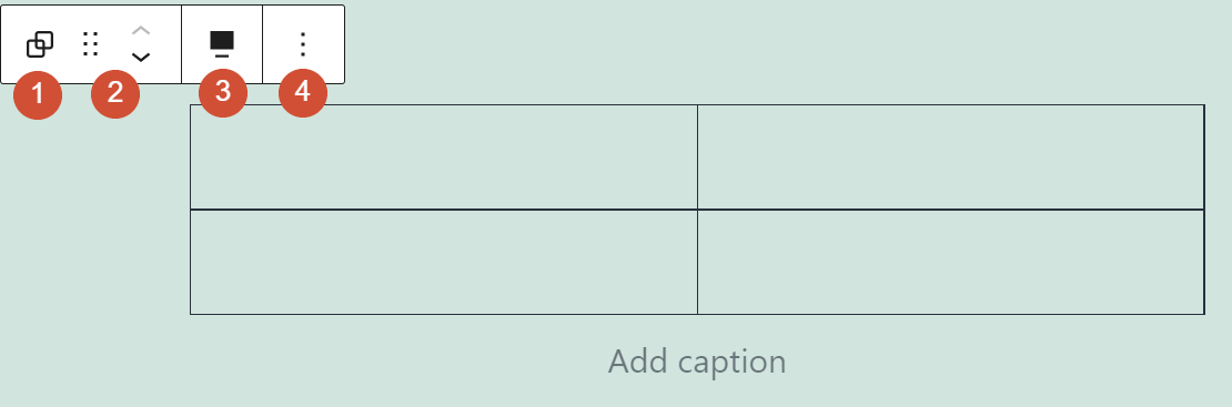 Opciones de formato de bloque de grupo