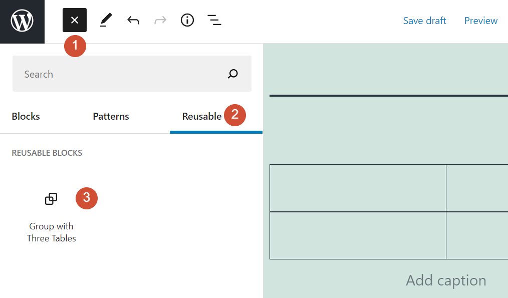 Agregar un bloque reutilizable en WordPress