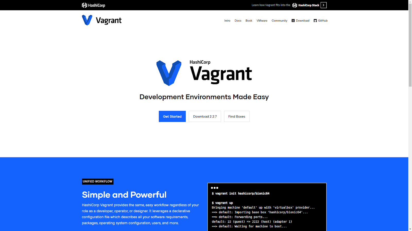 Vagrant es un creador de sitios web local.