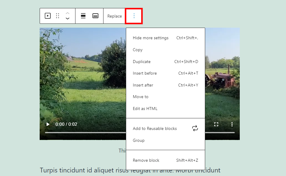 Opciones de bloqueo de video