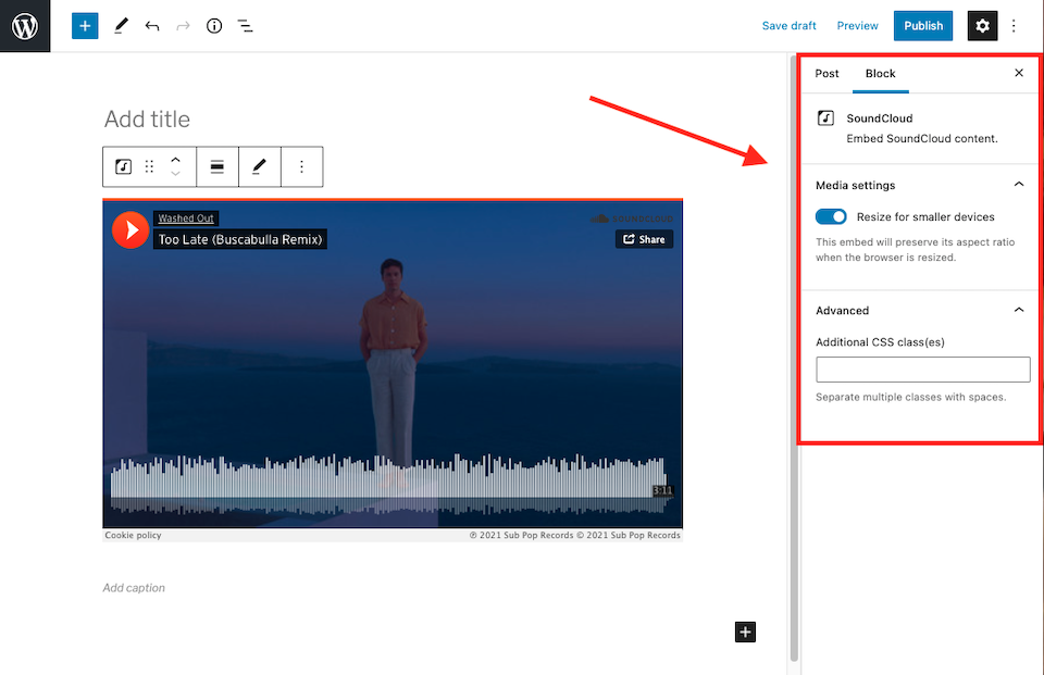 añadir música a wordpress