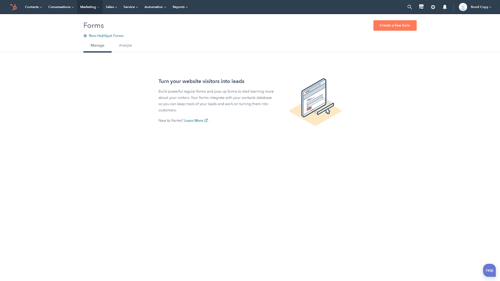 Formulario de patrocinio de HubSpot 2