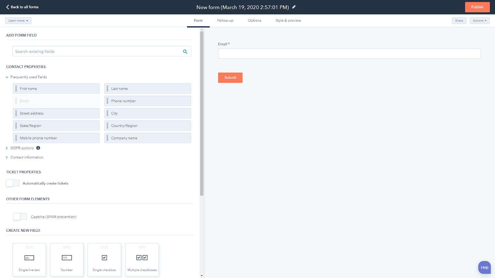 Formulario de patrocinio de HubSpot 4