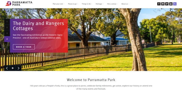 ejemplo de diseño gráfico park parramatta disponible