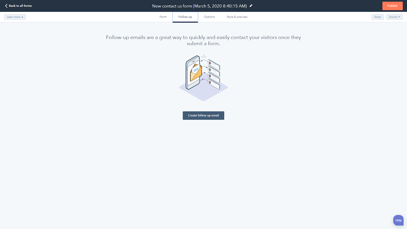 Cómo crear una página de contacto en HubSpot