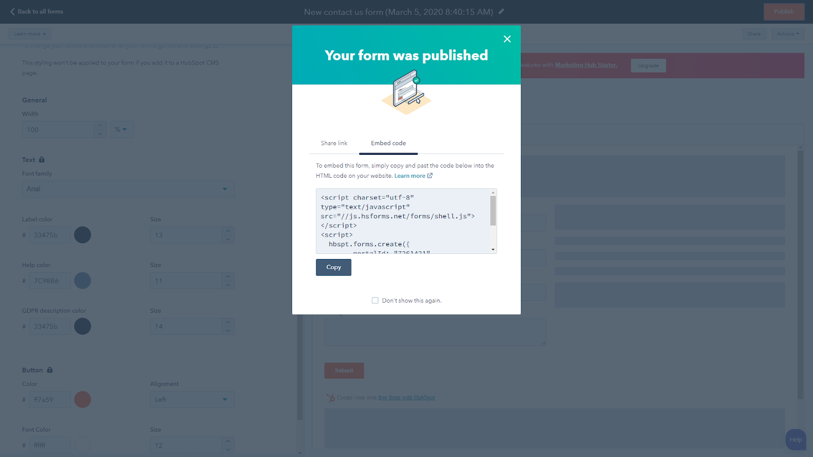 Cómo crear una página de contacto en HubSpot