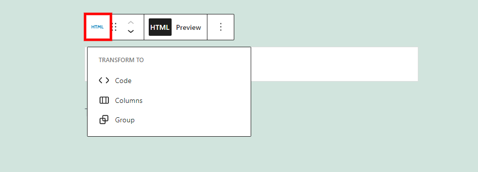 Bloque o estilo de cambio de HTML personalizado