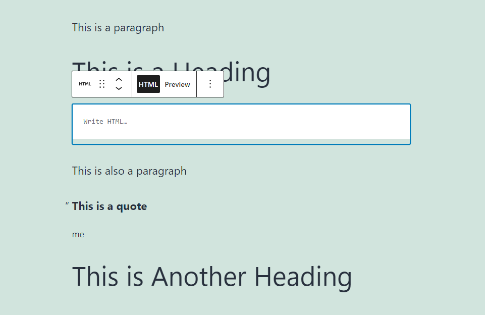 Herramienta de arrastre de bloque HTML personalizado