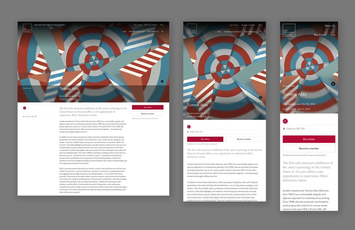 El Instituto de Arte de Chicago ha rediseñado su sitio web para que sea totalmente receptivo