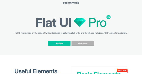 página de inicio plana ui pro