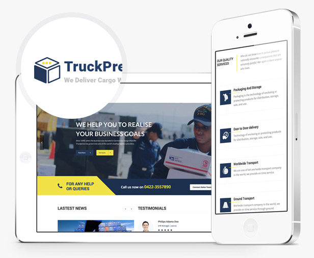 Tema Industrial WordPress TruckPress 