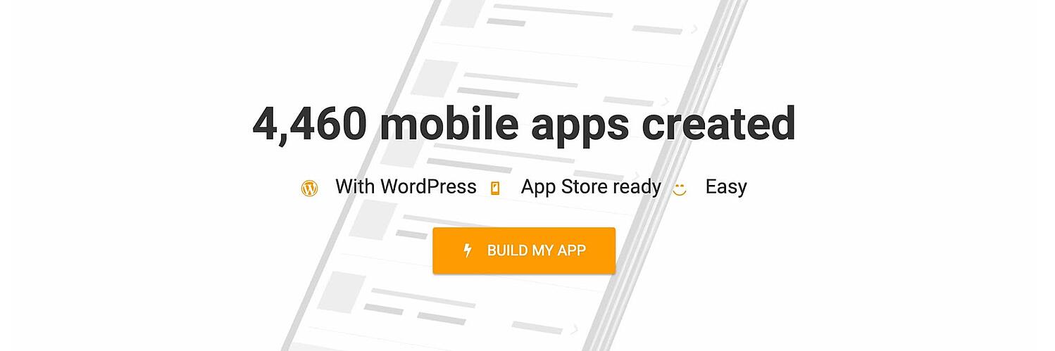 WPMobile.APP herramienta de conversión de wordpress página de inicio