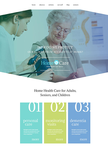 Tema de WordPress para hogar de ancianos