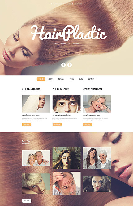 Plantilla de WordPress para clínica de trasplante capilar