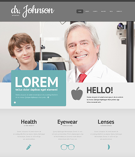 Tema responsivo de WordPress para optometrista