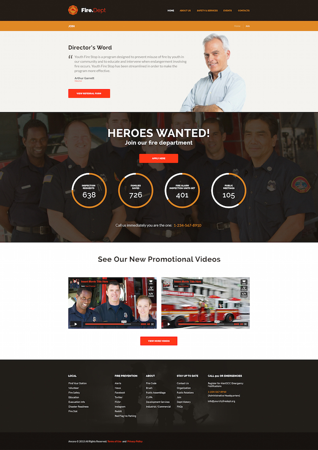 departamento de bomberos-tema-wordpress