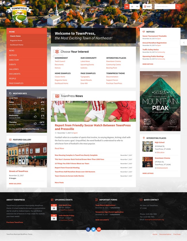 Tema de WP de la agencia gubernamental,