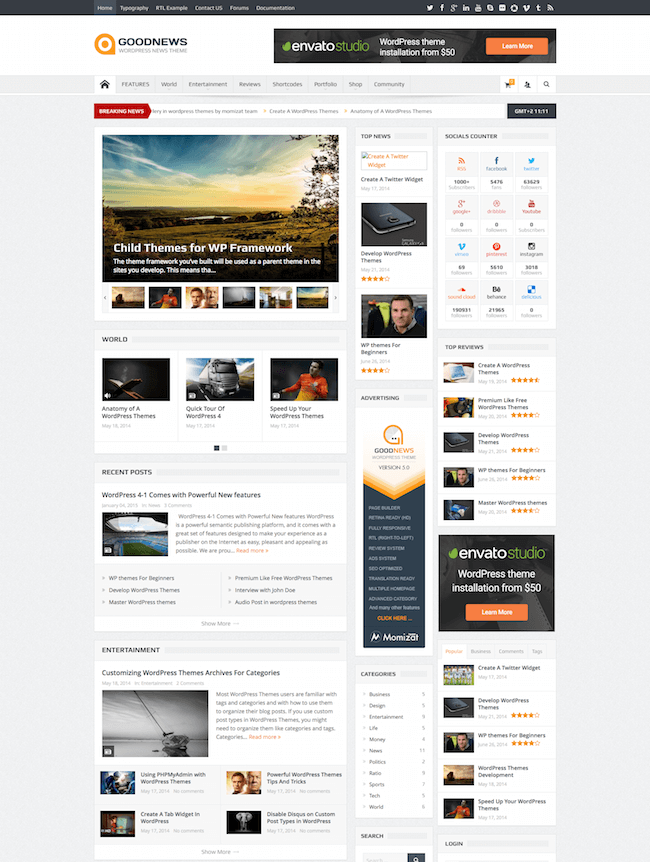 Buenas noticias Tema de WordPress