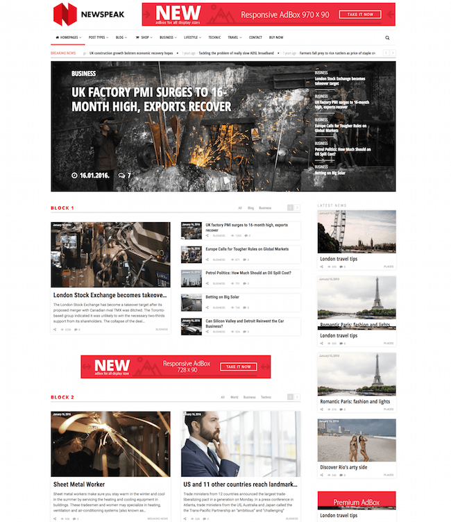 Tema de WordPress de neolengua