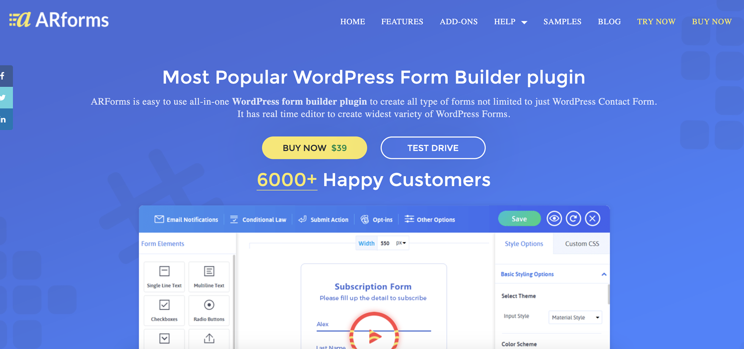 complemento de formulario de contacto de wordpress de arforms