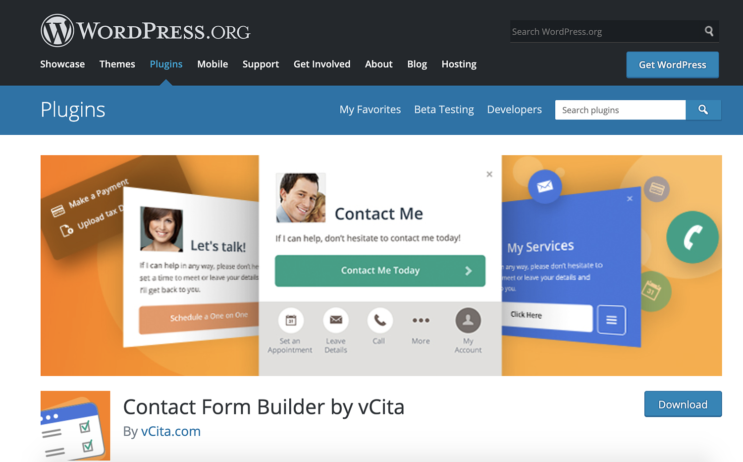 complemento para crear formularios de contacto de vcita para wordpress