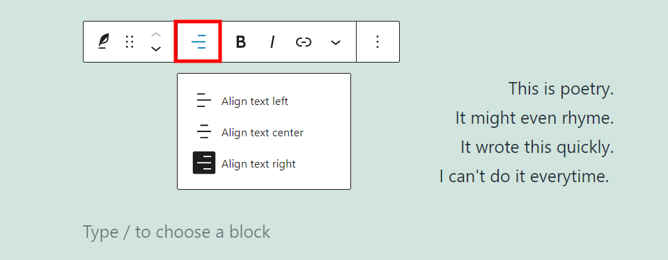 Alineación del texto