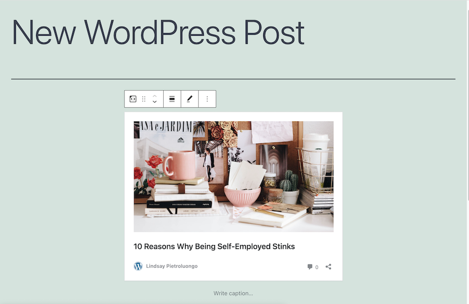 incrustación de wordpress