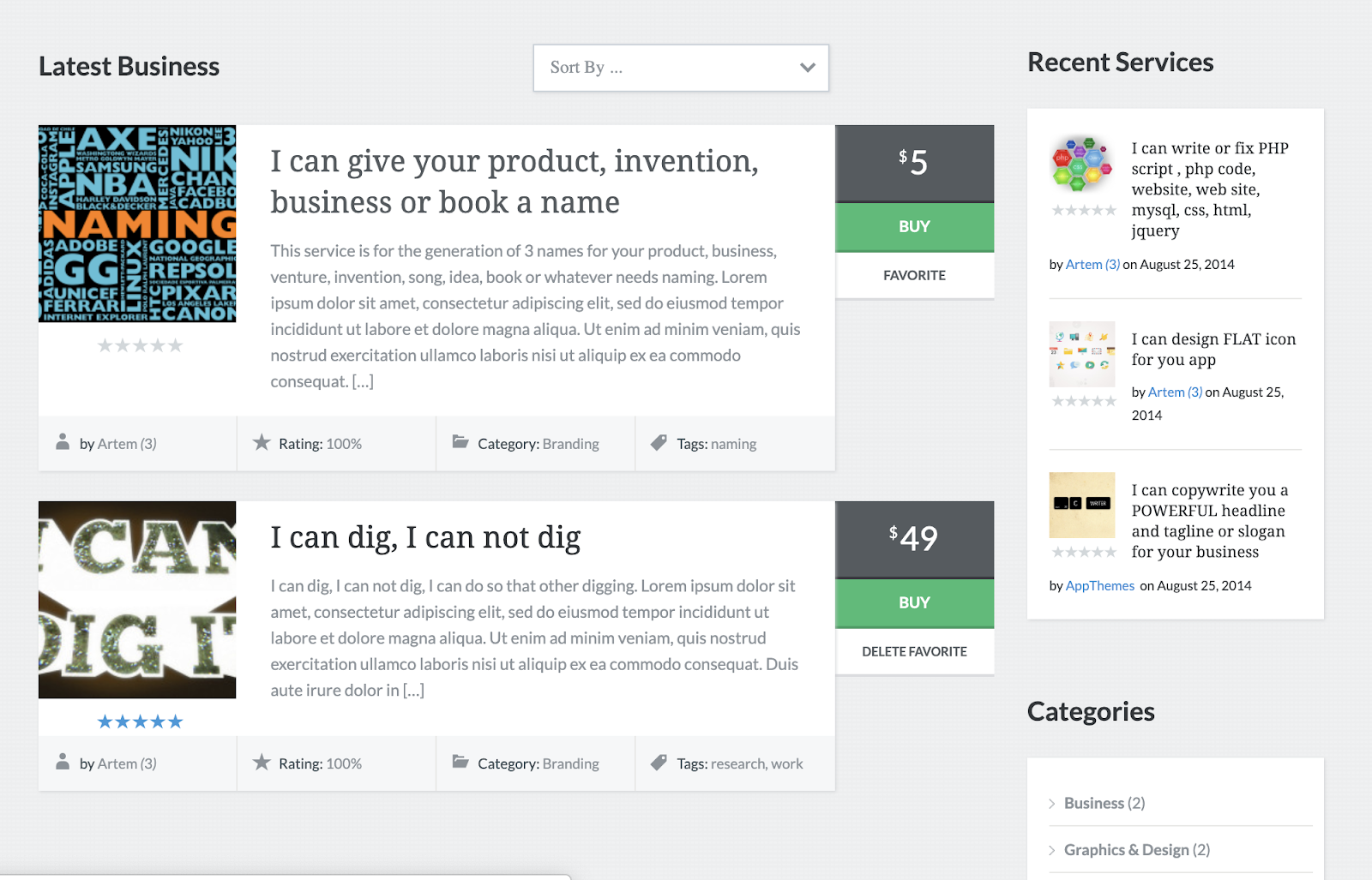 Ejemplos de diseño de micrositios receptivos con el tema de wordpress taskerr