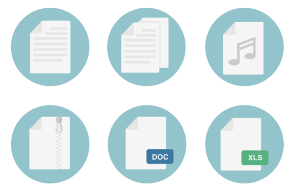 Conjunto de iconos gratuitos de tipos de archivo
