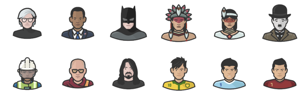 Conjunto de iconos de avatar de diversidad gratis